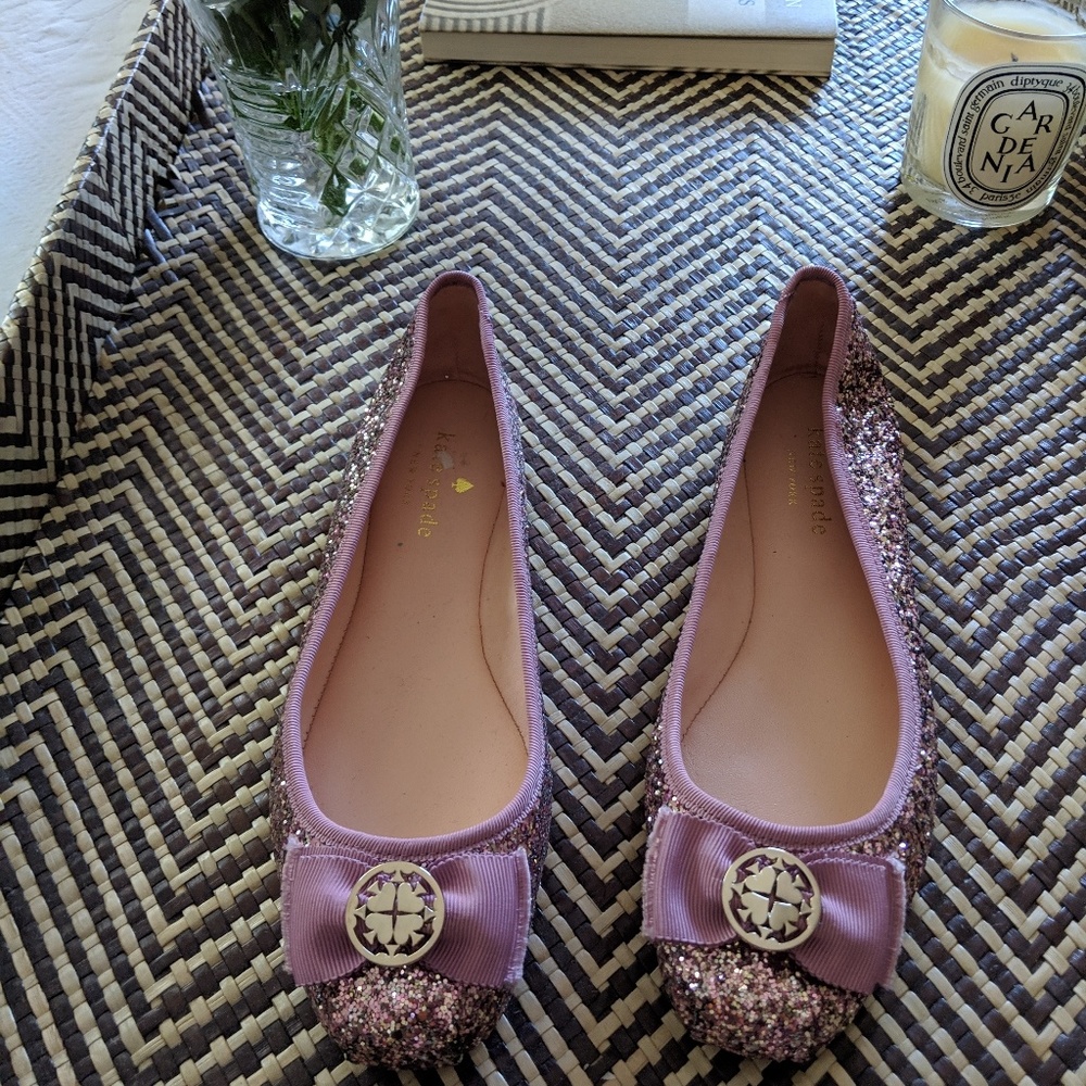 Kate Spade glitter flats -  worn once